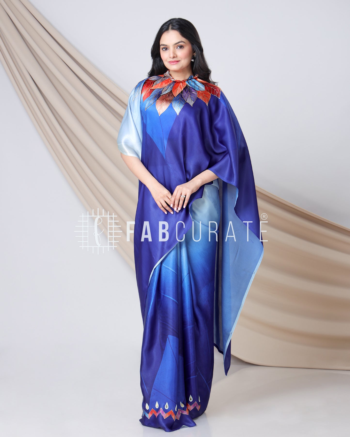 Festival of Flare -Golden Foil Work Freehand Saree