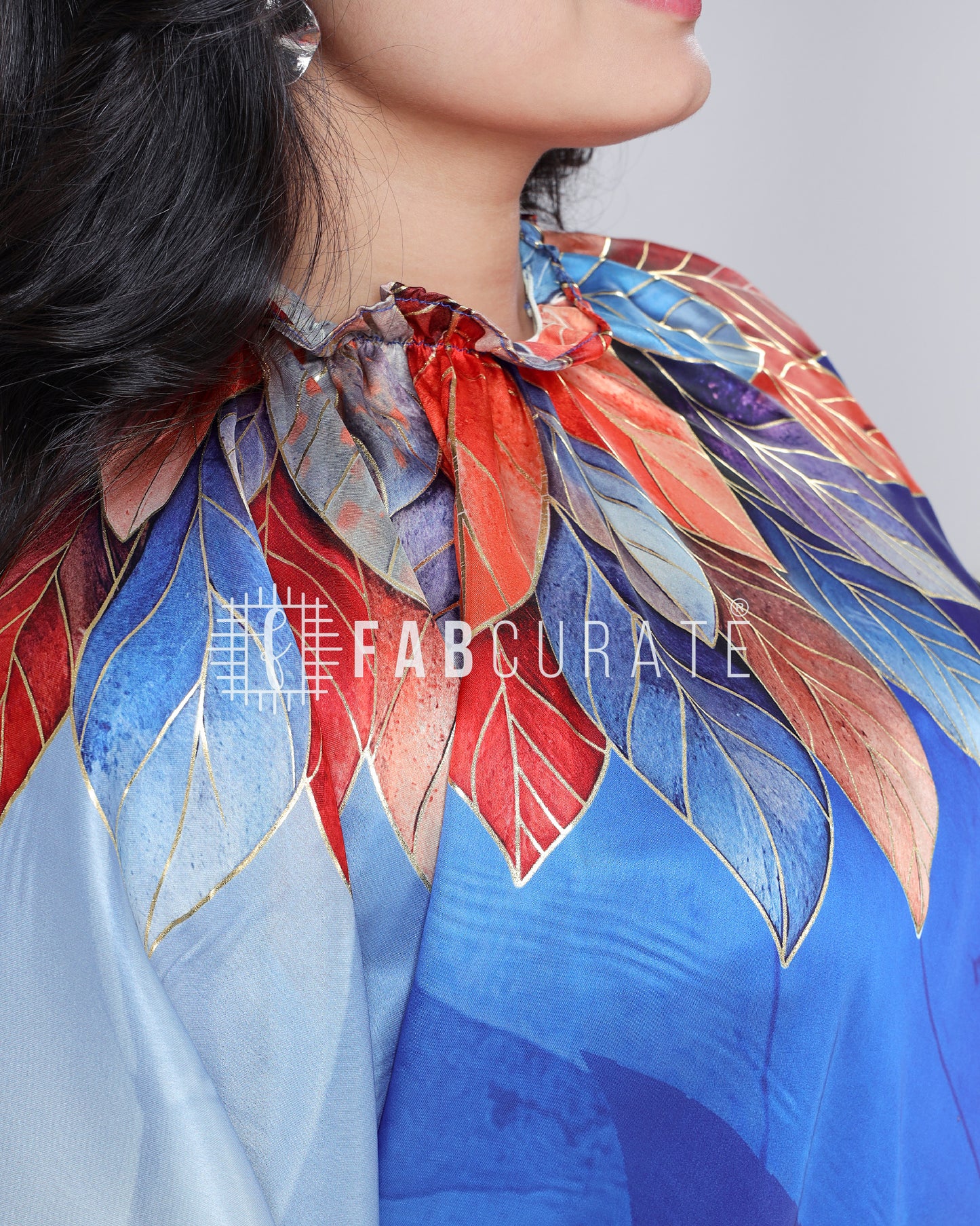 Festival of Flare -Golden Foil Work Freehand Saree
