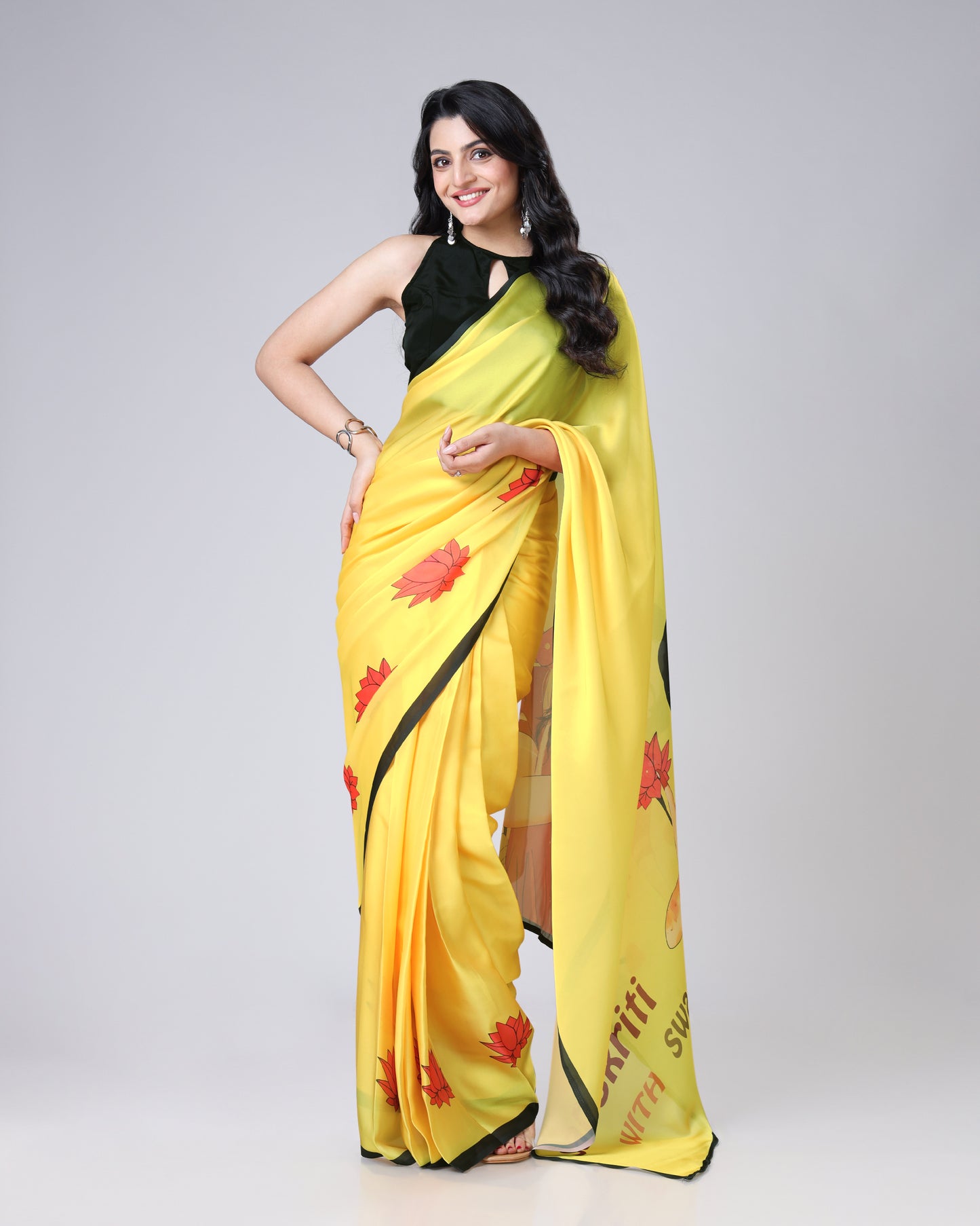 Apni Sanskriti, Apna Swag - Yellow Quirky Saree