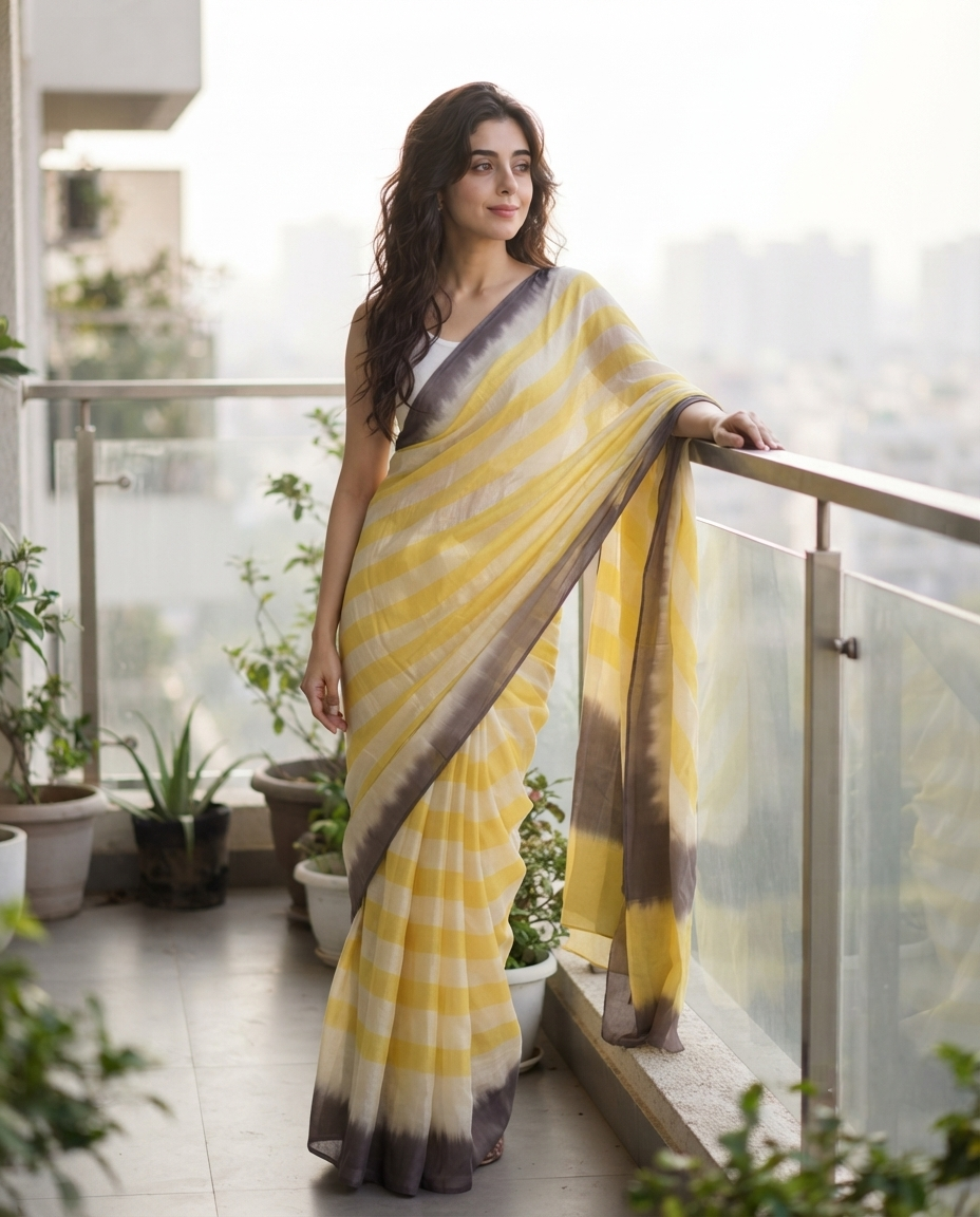 Wear And Wow Catalog | Export Quality Striped Saree Collection | Wholesale Pack