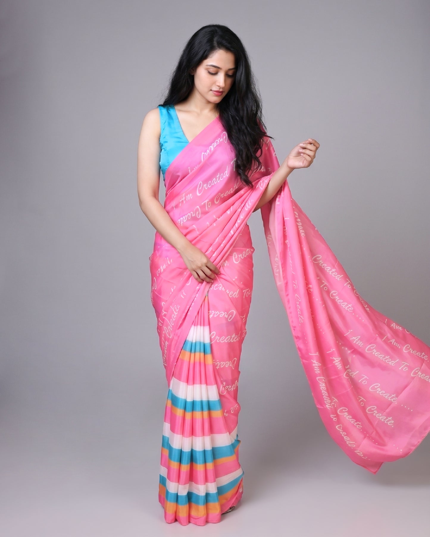 Flip the Script🎭 : Two-Way Wearable Designer Saree