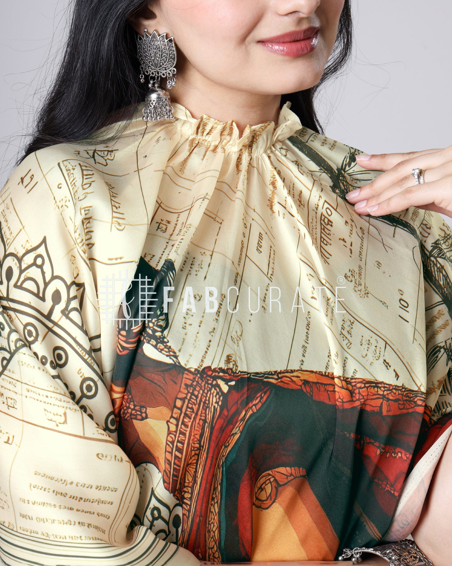 Vintage NariVerse Freehand Designer Saree