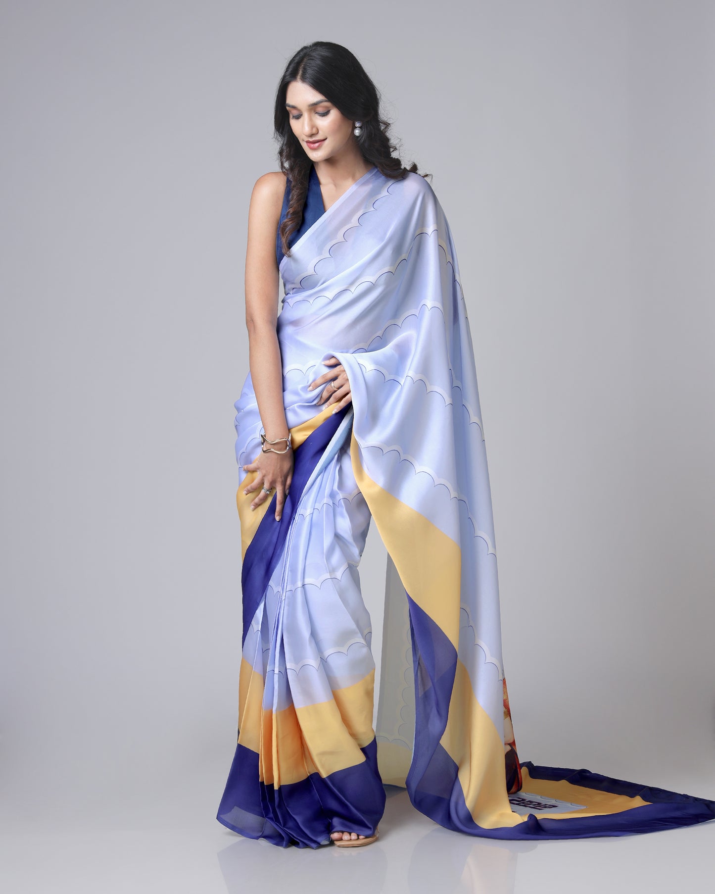 Lilac Muse Saree - Simple sa vibe, but full artistic feel