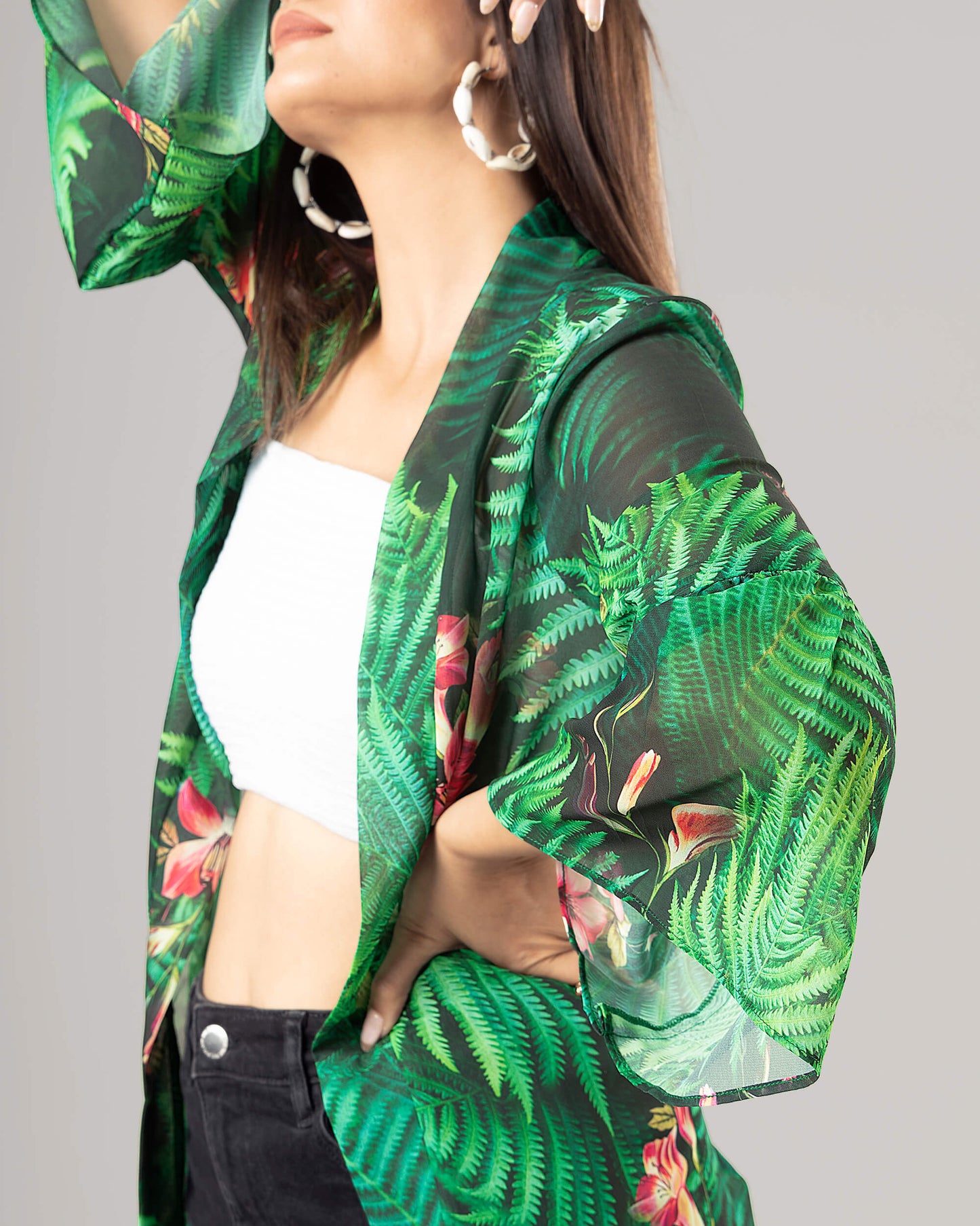 Exclusive Floral Kimono Shrug For Women