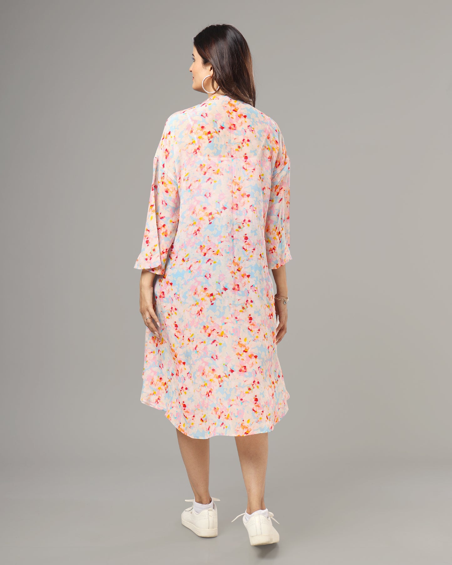 Trendy Tye And Dye Waterfall Shrug For Women