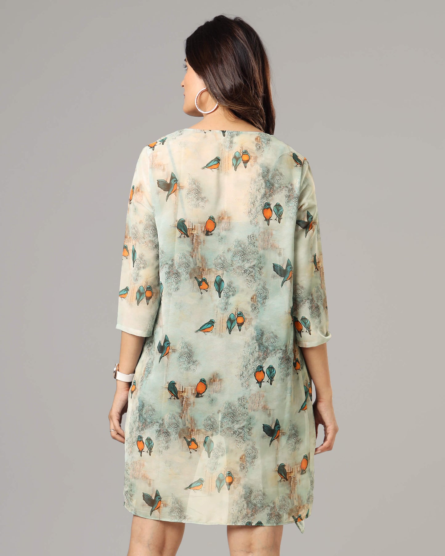 Trendy Love Birds Waterfall Shrug For Women