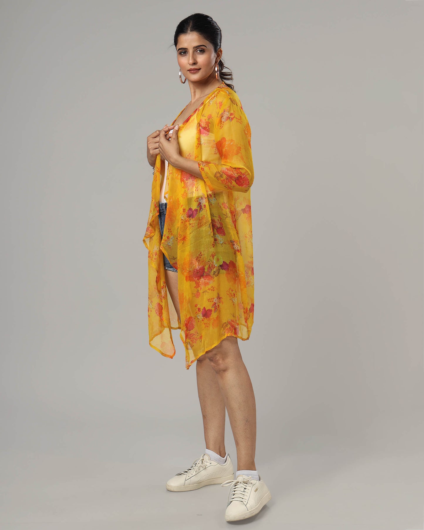 Floral Waterfall Shrug For Women