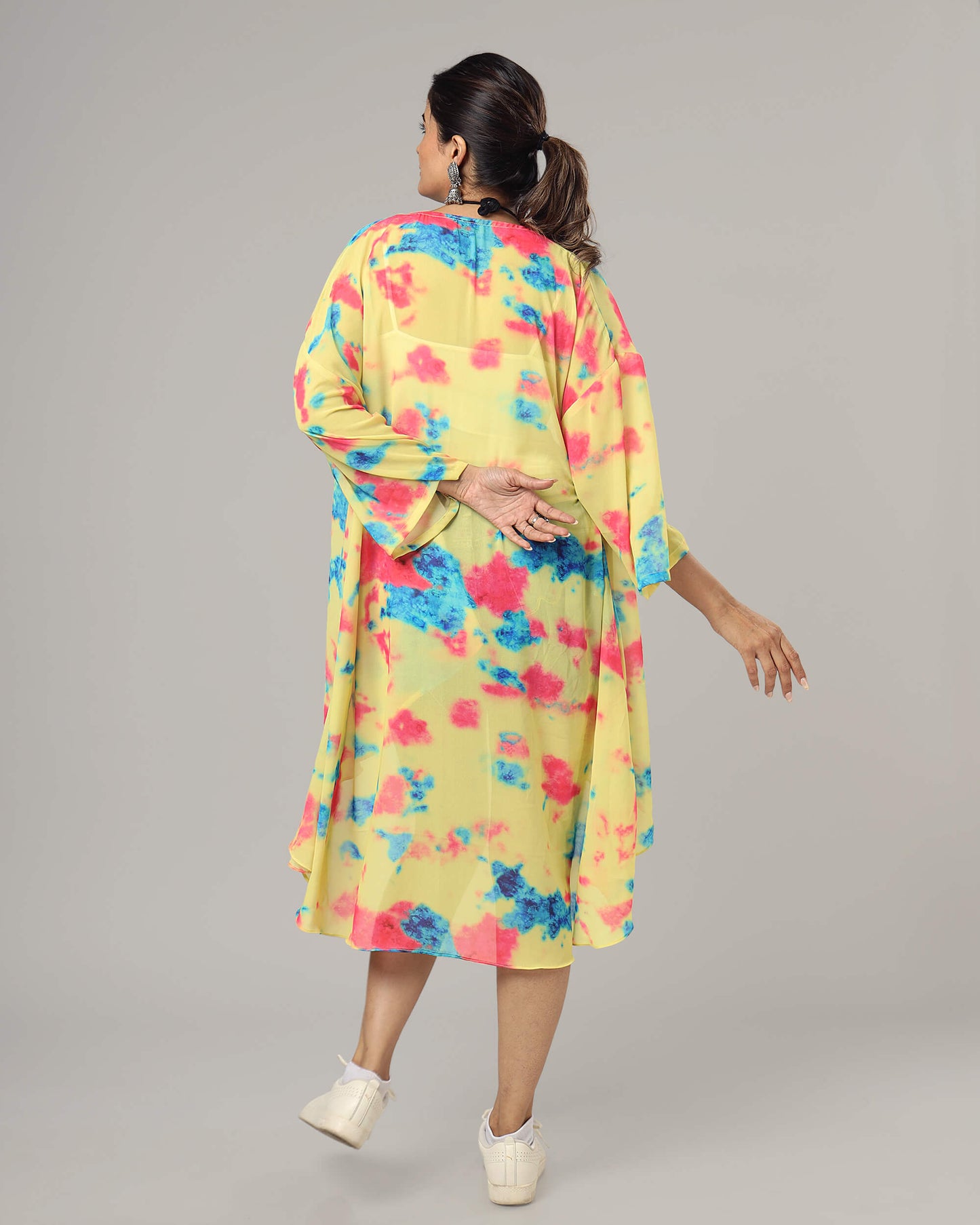 Stunning Tye And Dye Waterfall Shrug For Women