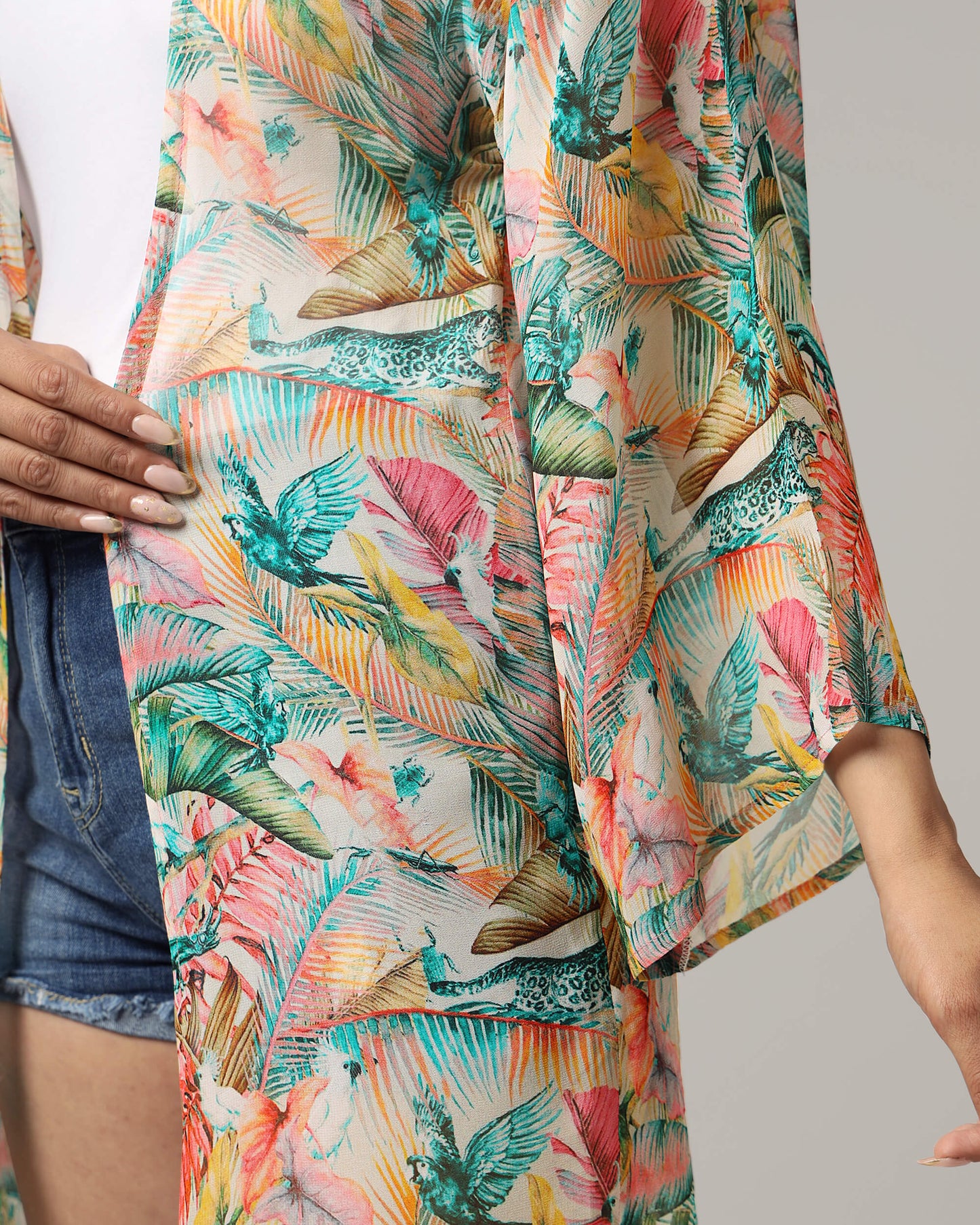 Tropical Kimono Shrug For Women