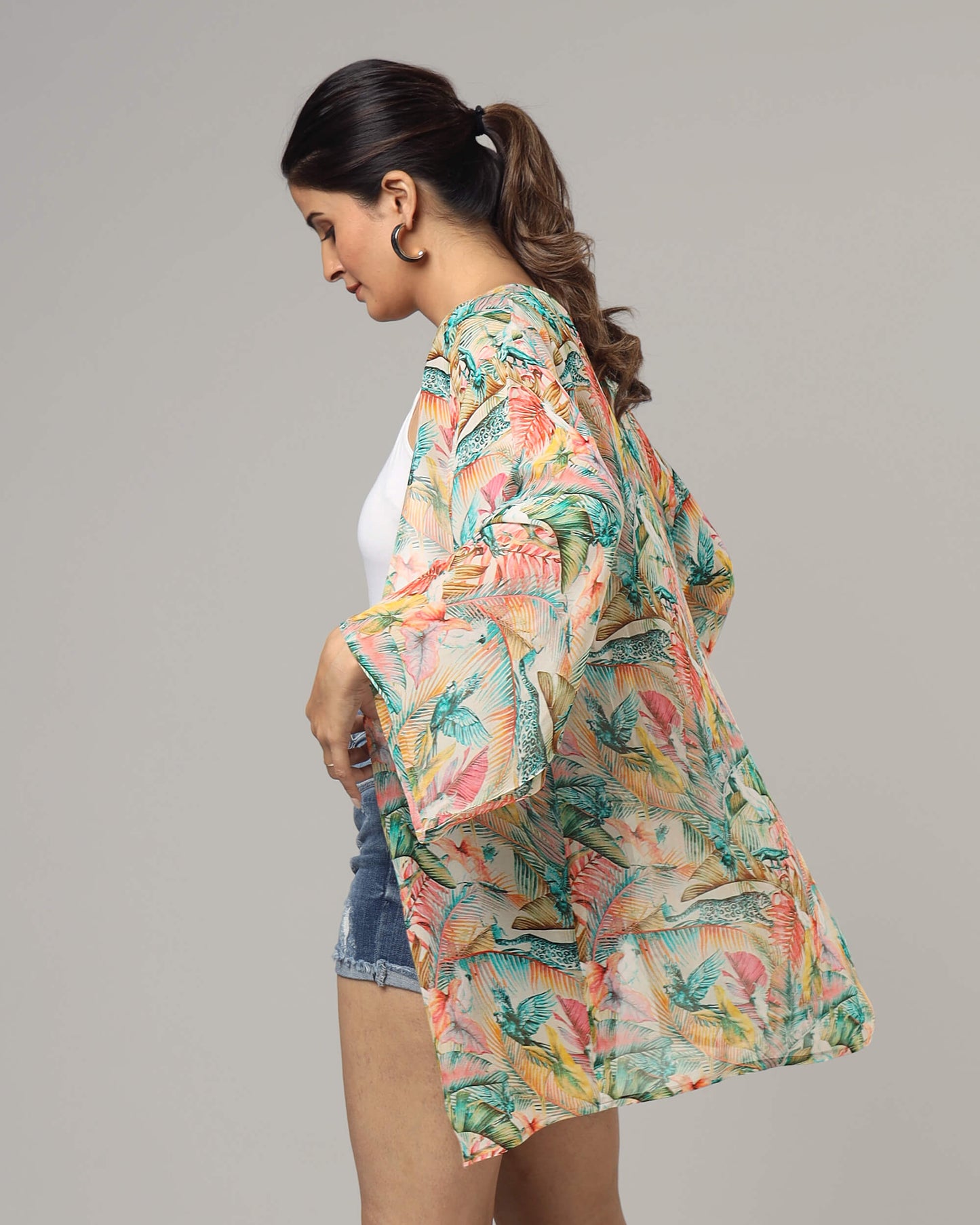 Tropical Kimono Shrug For Women