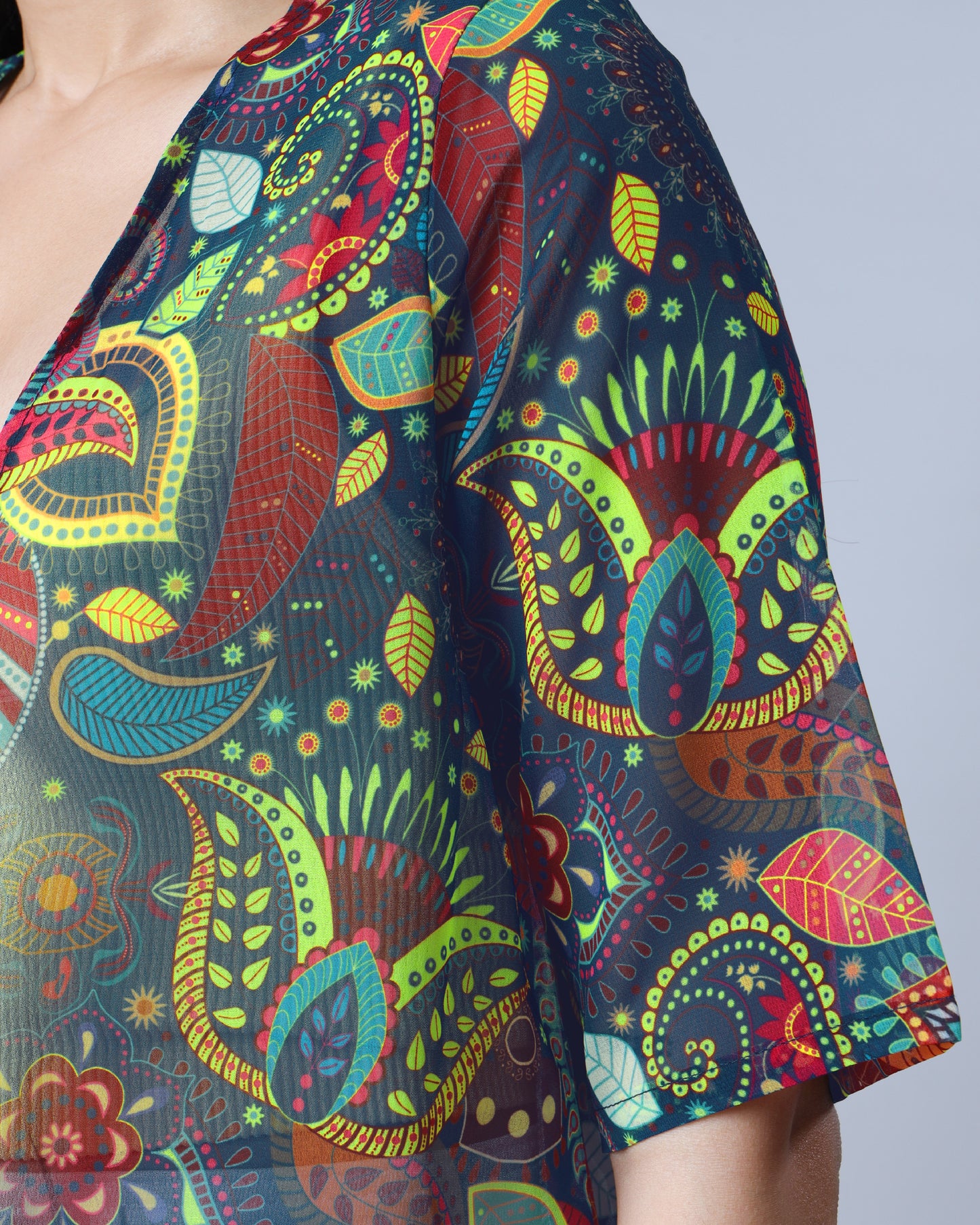 Shrug And Shine - Neon Printed Party Shrug That Glows Bright