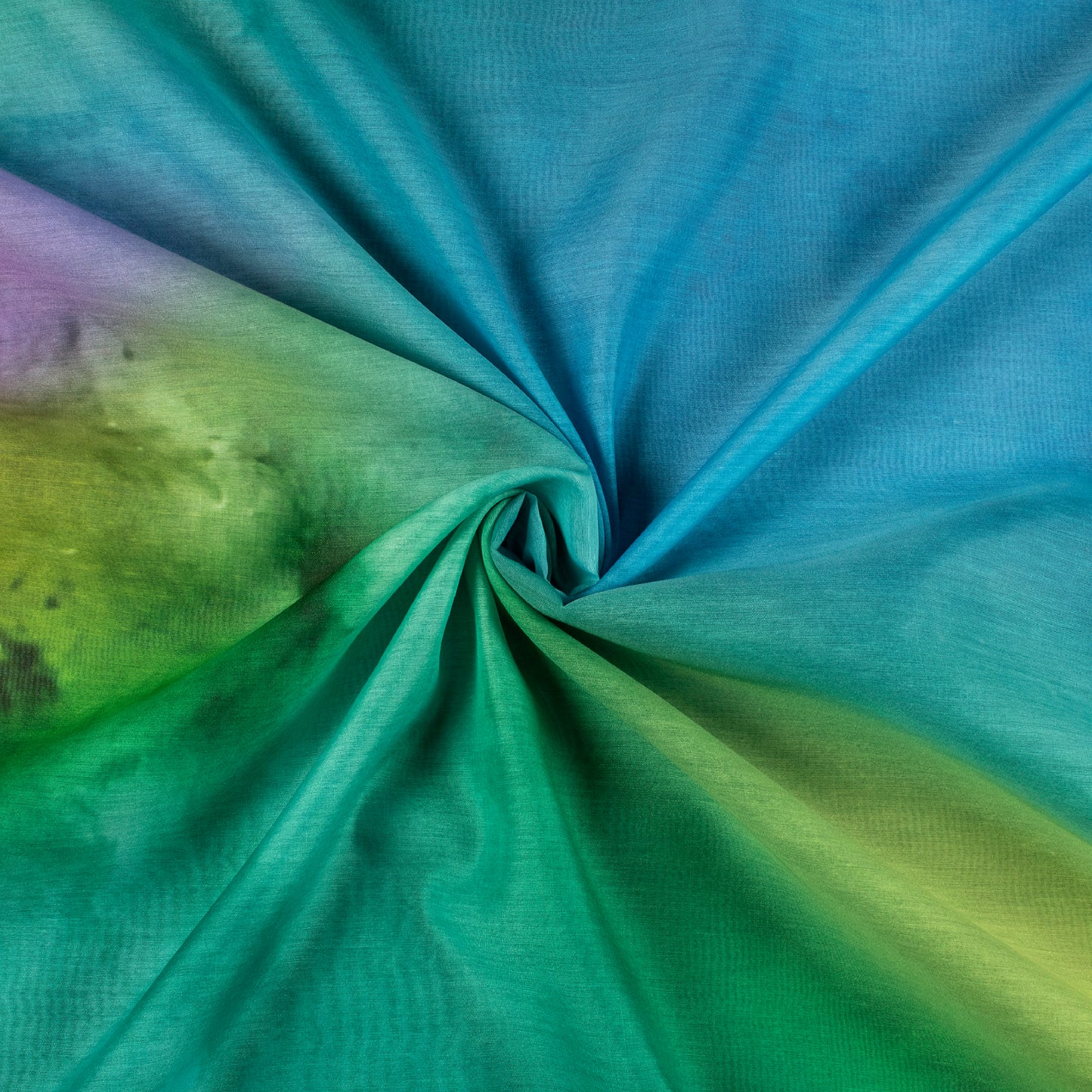 Purple Tye And Dye Digital Print Chanderi Fabric