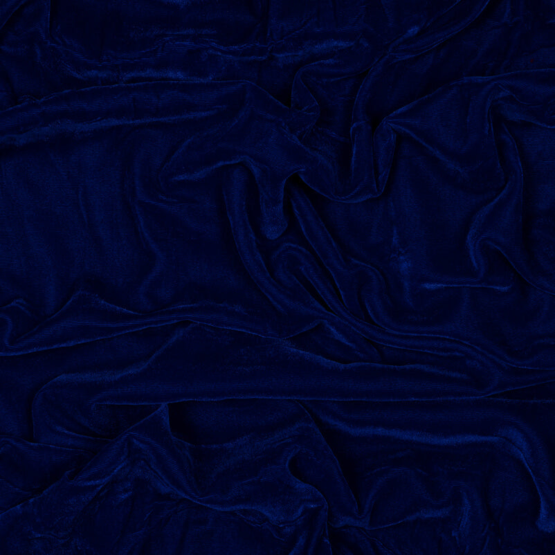 Royal Blue Plain Export Quality Micro Velvet Fabric