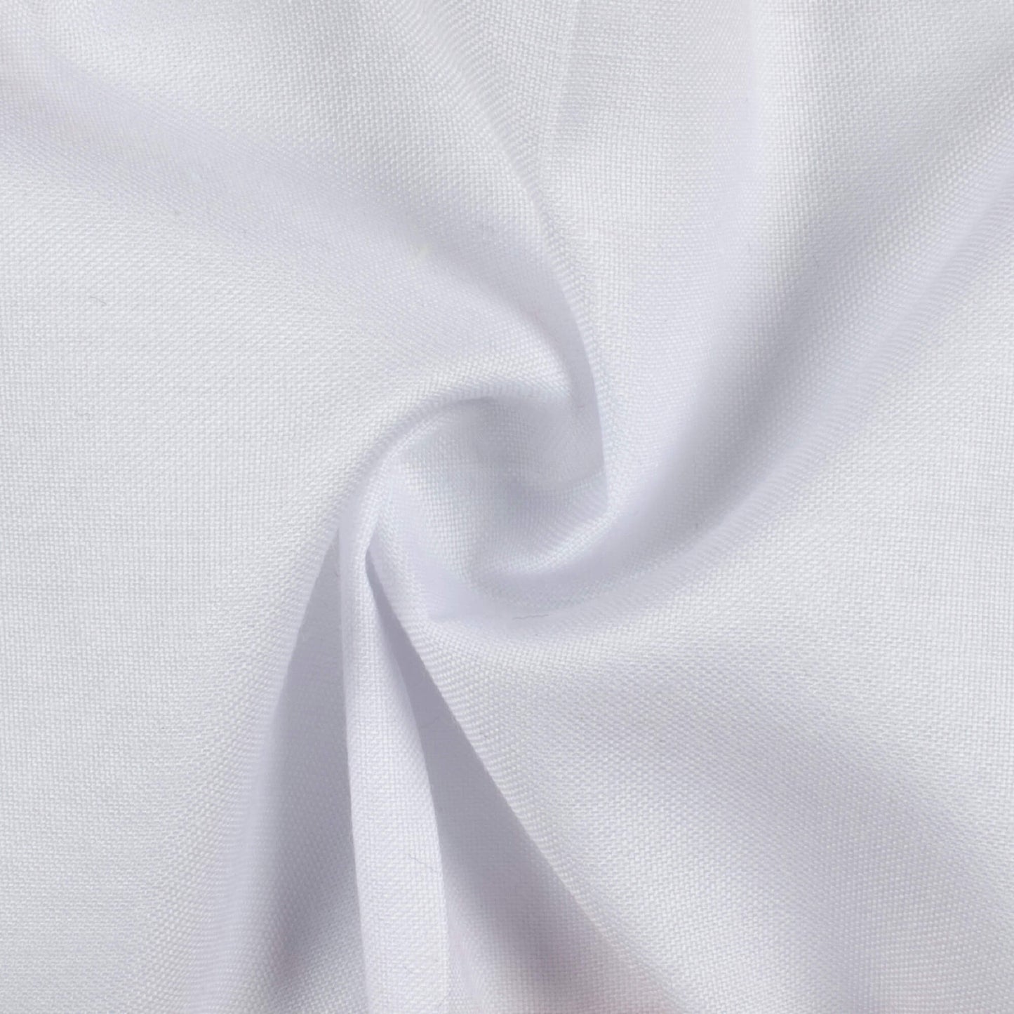 White Plain Poly Poplin Premium Shirting Fabric (Width 58 Inches)