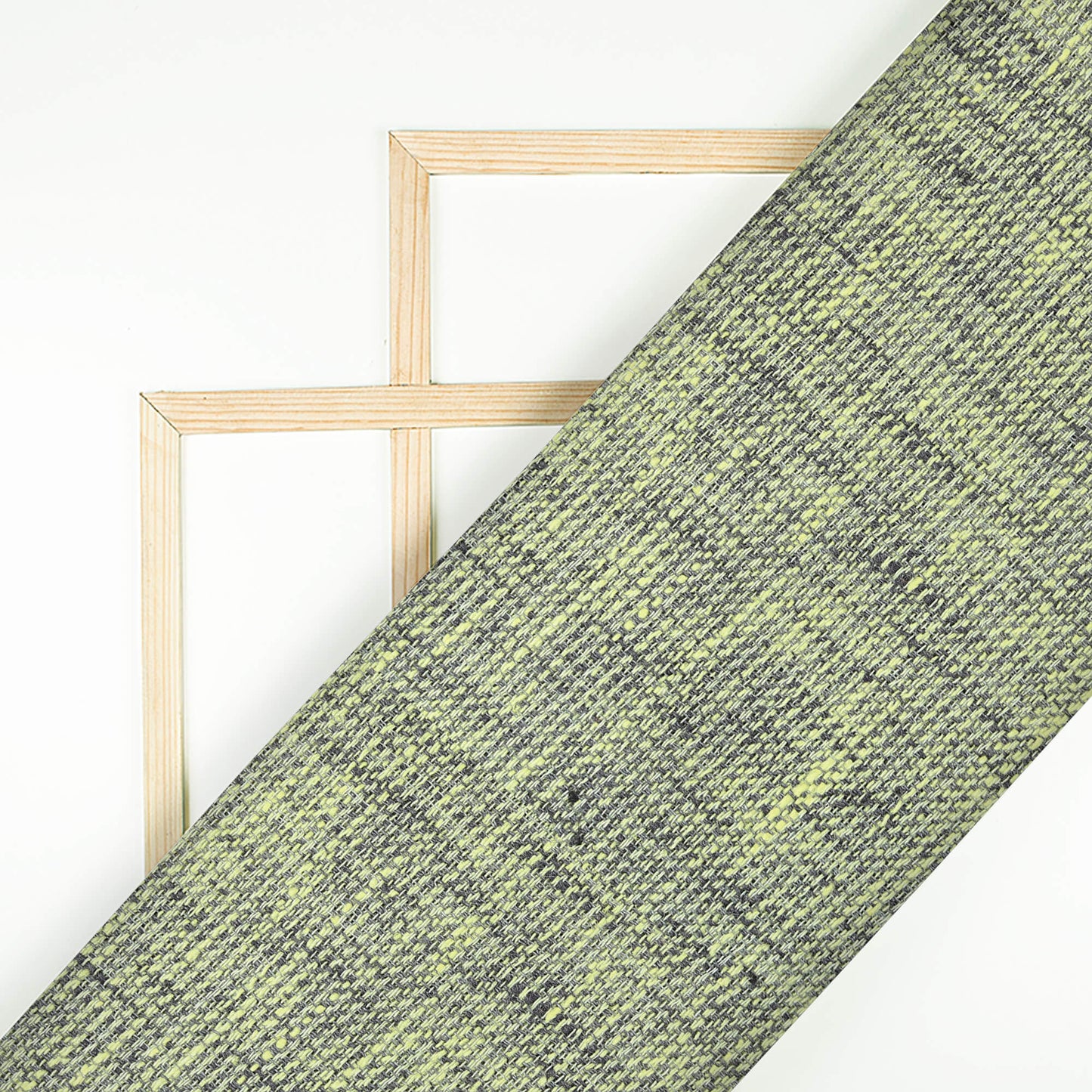 Grey And Yellow Plain Woven Dual Tone Matty Exclusive Shirting Fabric (Width 58 Inches)