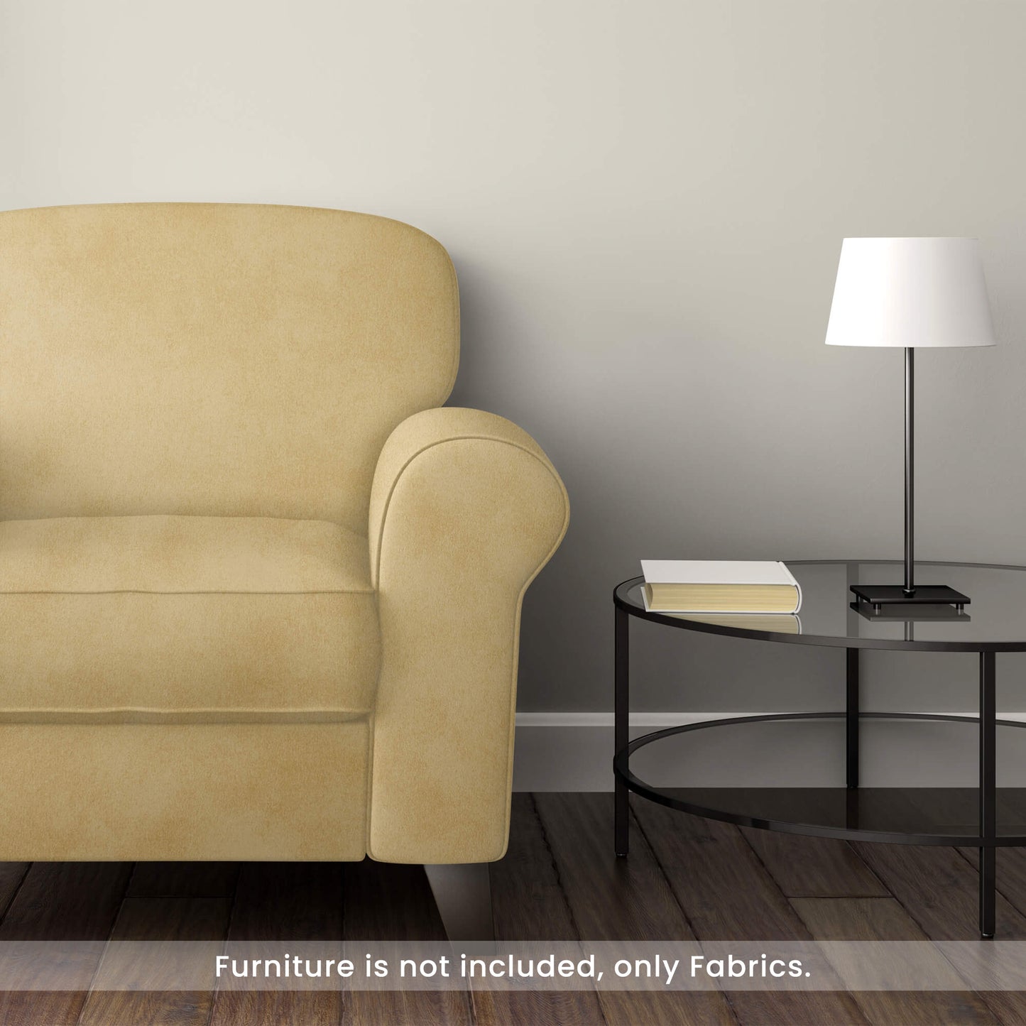 Latte Beige Self Textured Exclusive Sofa Fabric (Width 54 Inches)