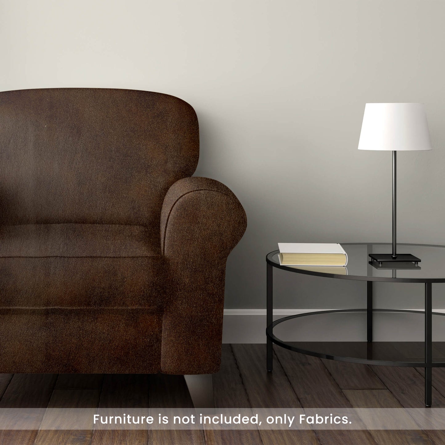 Chocolate Brown Self Textured Exclusive Sofa Fabric (Width 54 Inches)
