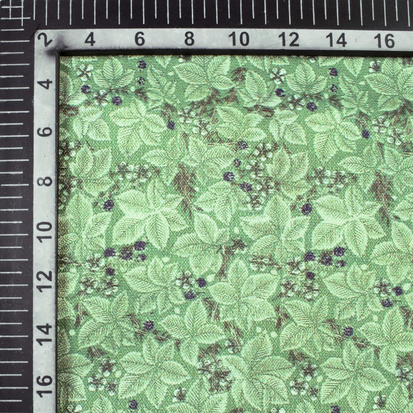 Sea Green Floral Pattern Digital Print Lycra Fabric (Width 58 Inches)
