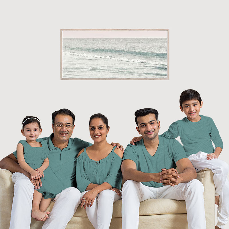Light Teal Plain Pure Chanderi Fabric