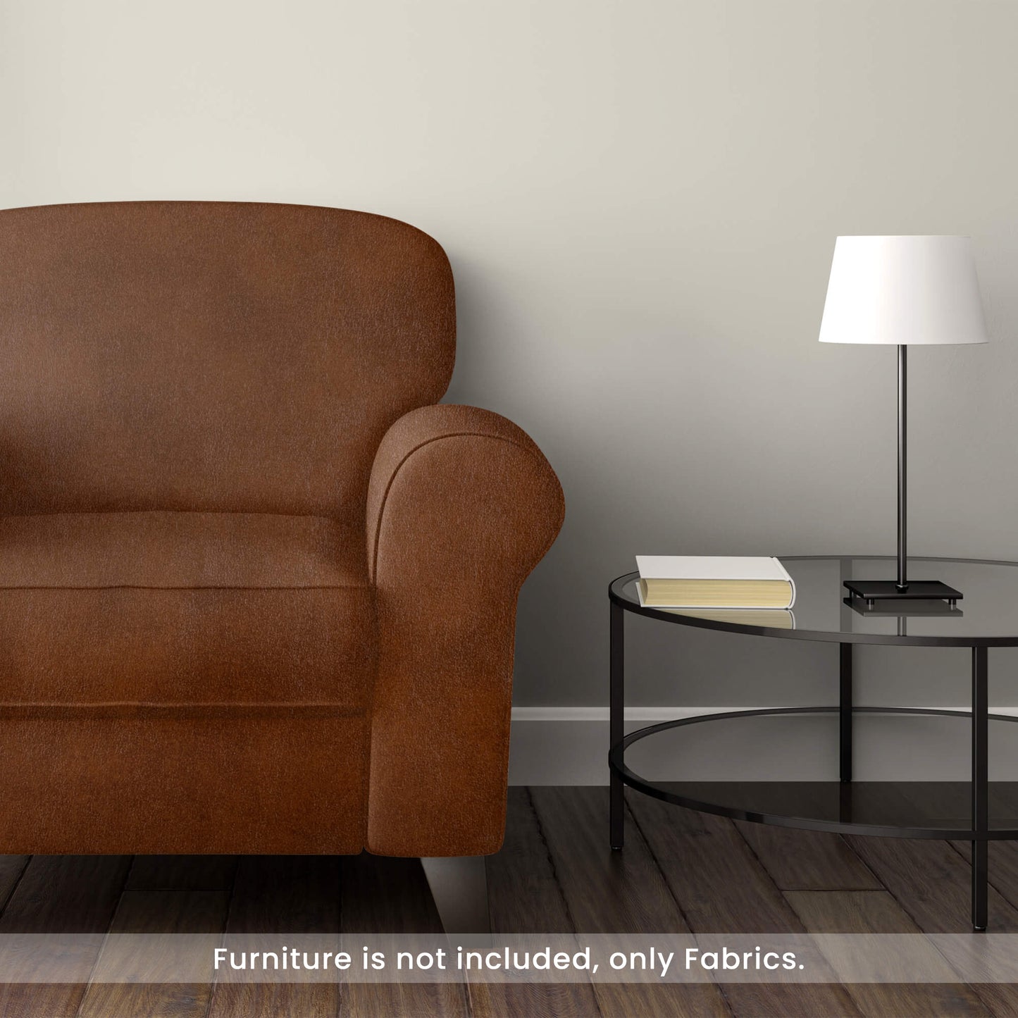 Sepia Brown Self Textured Exclusive Sofa Fabric (Width 54 Inches)