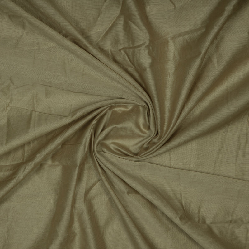 Mehendi Plain Pure Chanderi Fabric - Fabcurate