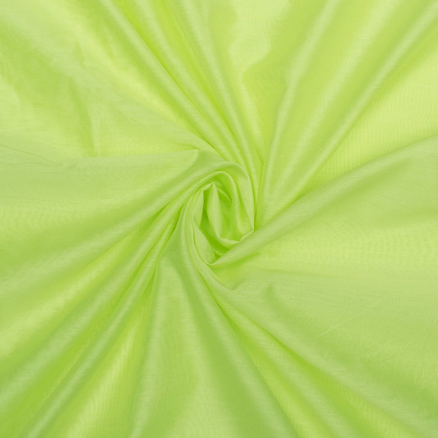 Lime Green Plain Pure Chanderi Fabric