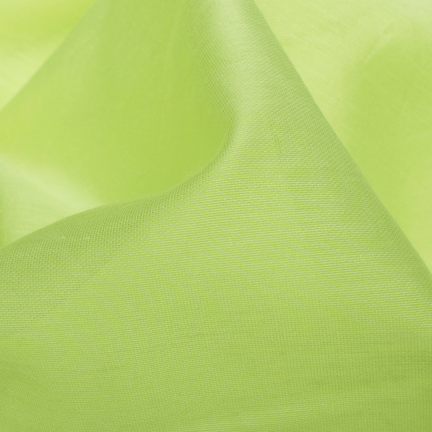 Lime Green Plain Pure Chanderi Fabric