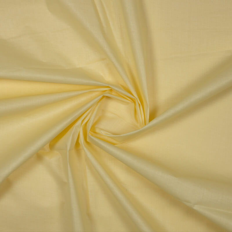 Cream Plain Cotton Cambric Fabric - Fabcurate