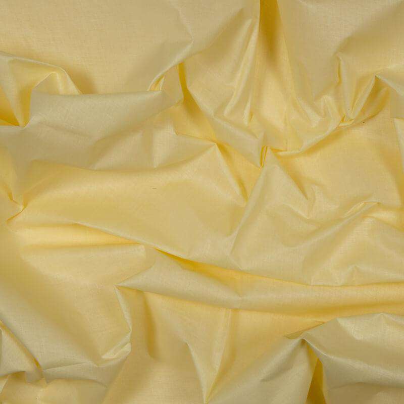 Cream Plain Cotton Cambric Fabric - Fabcurate