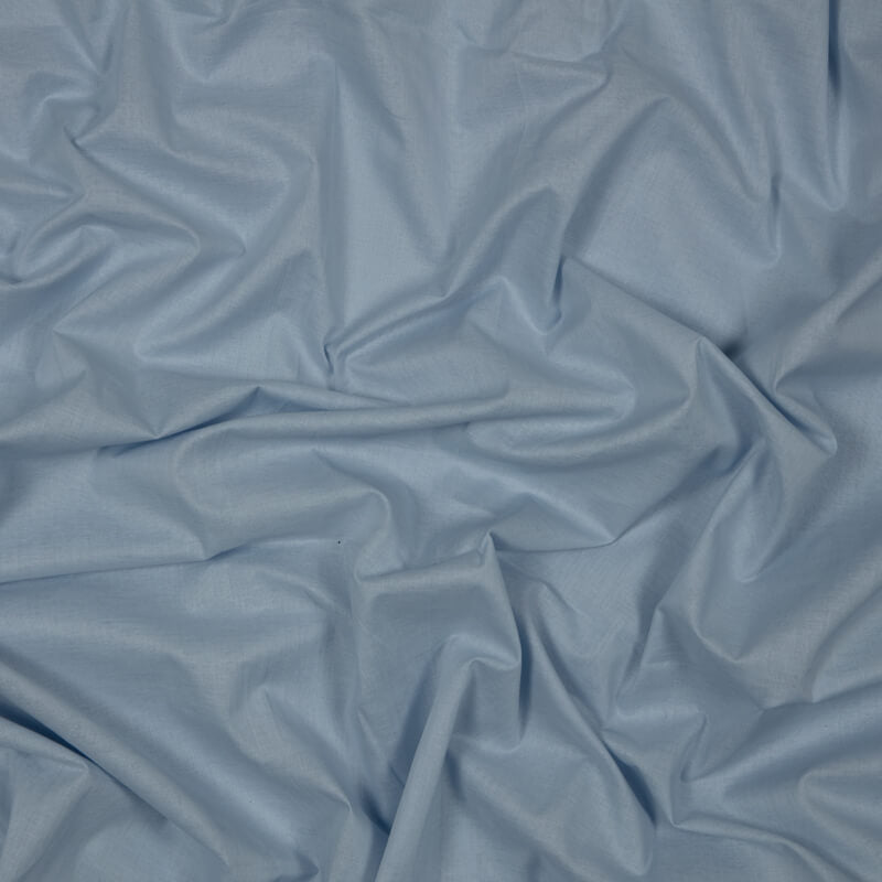Pastel Blue Plain Cotton Cambric Fabric - Fabcurate