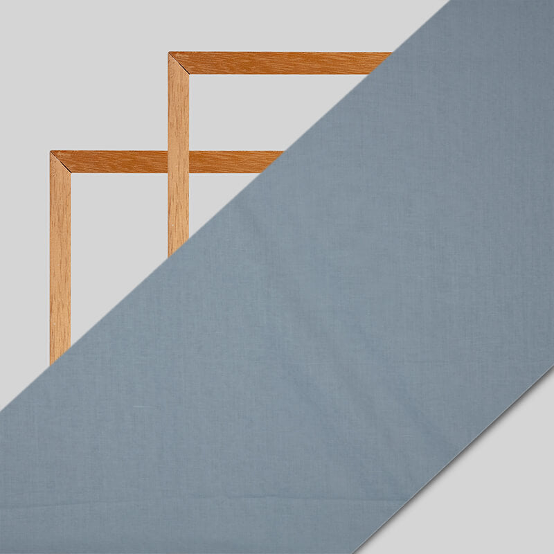 Pastel Blue Plain Cotton Cambric Fabric - Fabcurate
