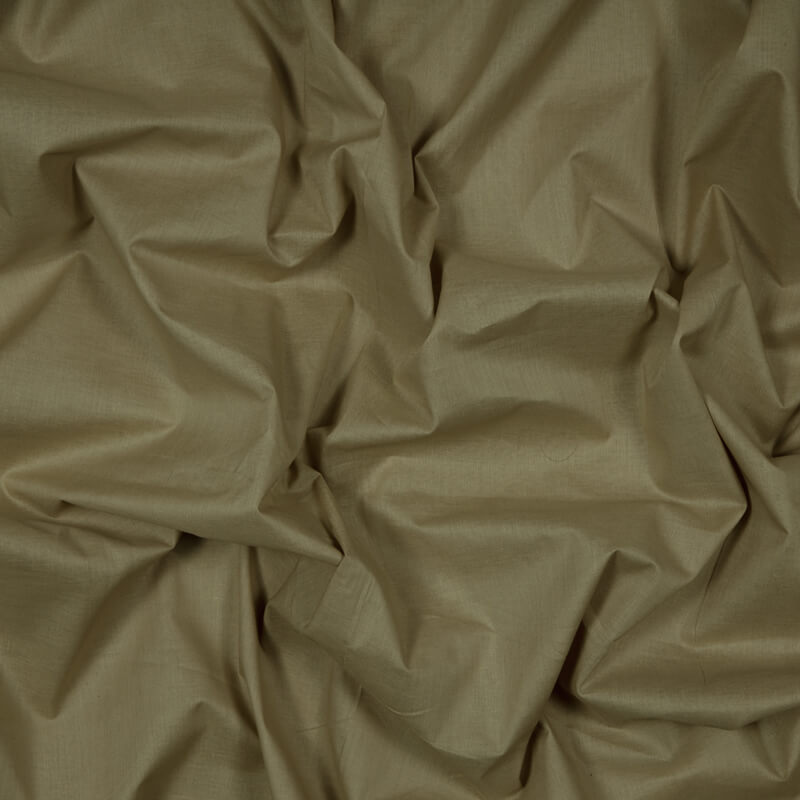 Tortilla Brown Plain Cotton Cambric Fabric - Fabcurate
