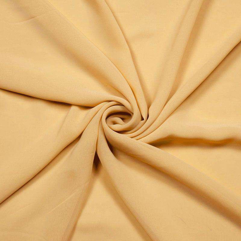 Beige Plain Georgette Fabric - Fabcurate