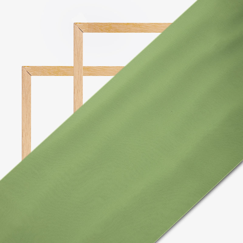 Frog Green Plain Georgette Fabric - Fabcurate