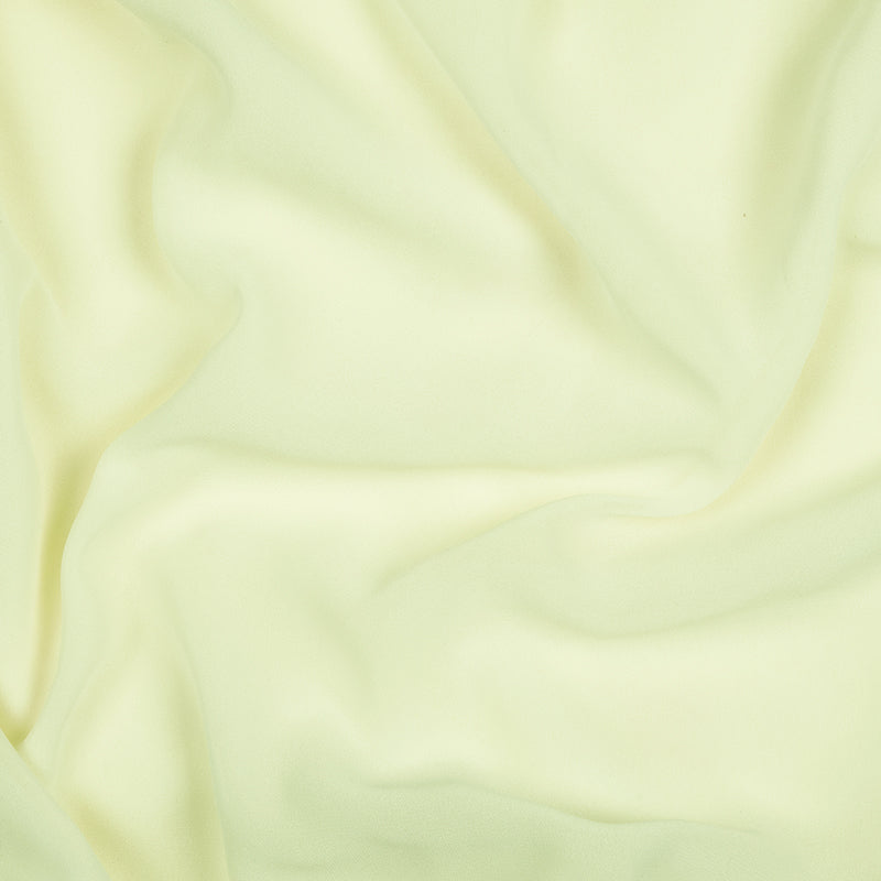 Cream Yellow Plain Georgette Fabric - Fabcurate