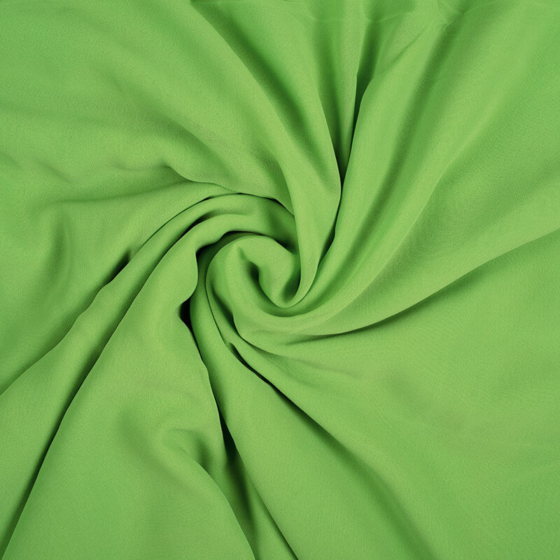 Parrot Green Plain Georgette Fabric - Fabcurate