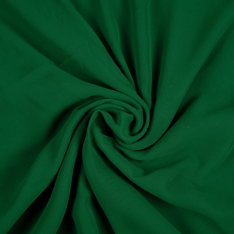 Forest Green Plain Georgette Fabric - Fabcurate