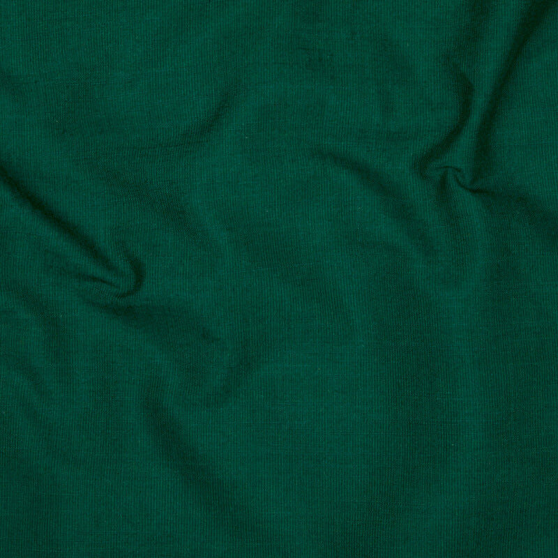 Green Plain Rayon Slub Lycra Fabric - Fabcurate