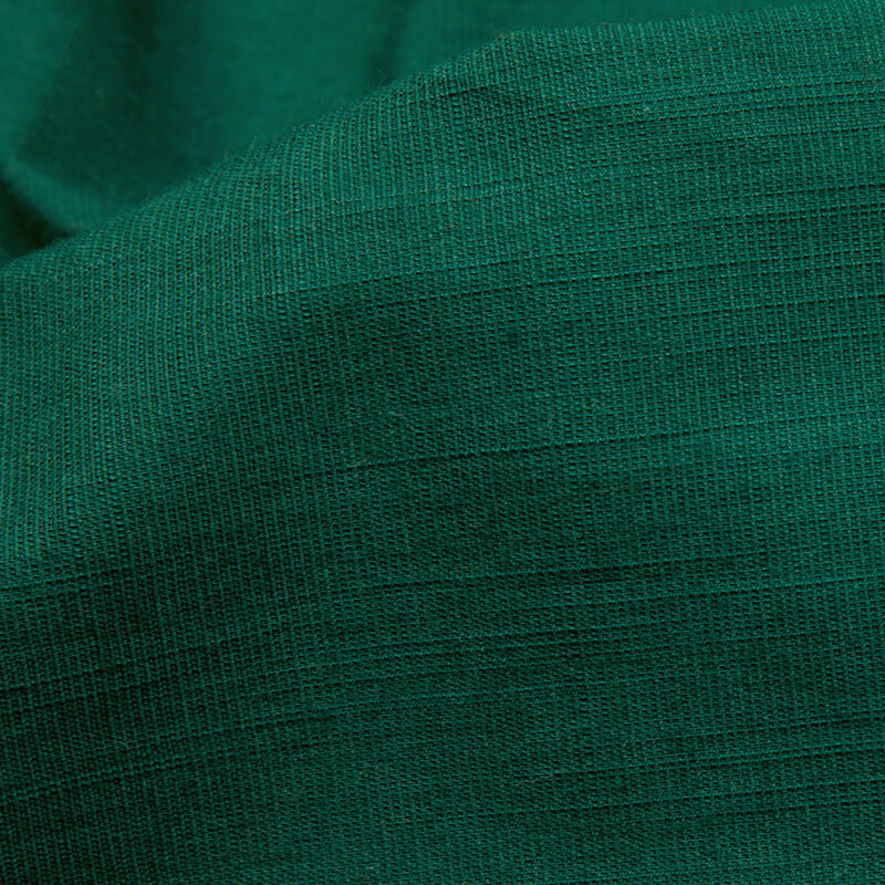 Green Plain Rayon Slub Lycra Fabric - Fabcurate