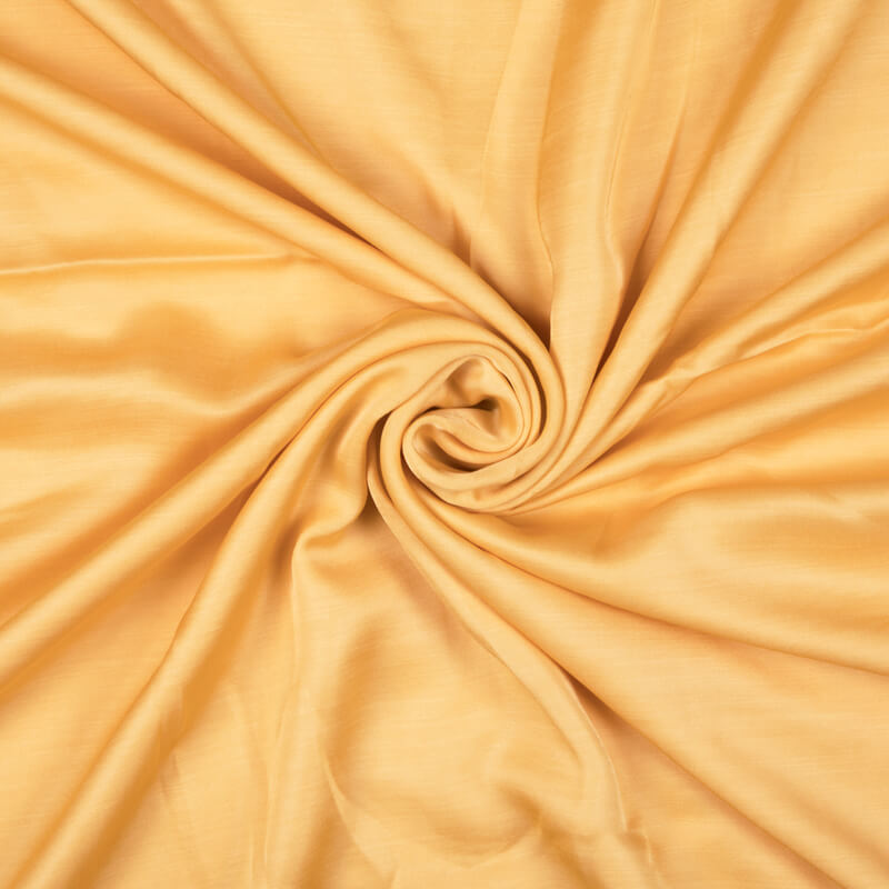 Laguna Yellow Plain Modal Satin Fabric - Fabcurate