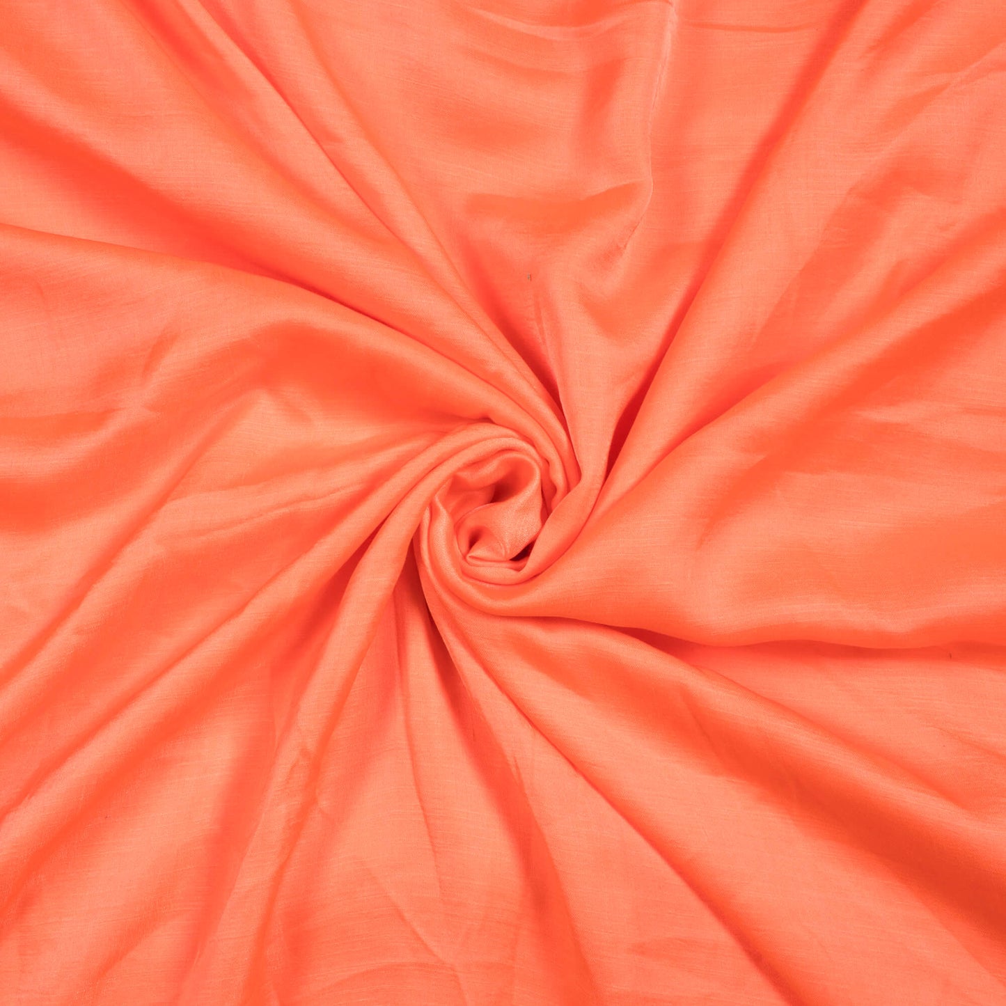 Coral Peach Plain Modal Satin Fabric