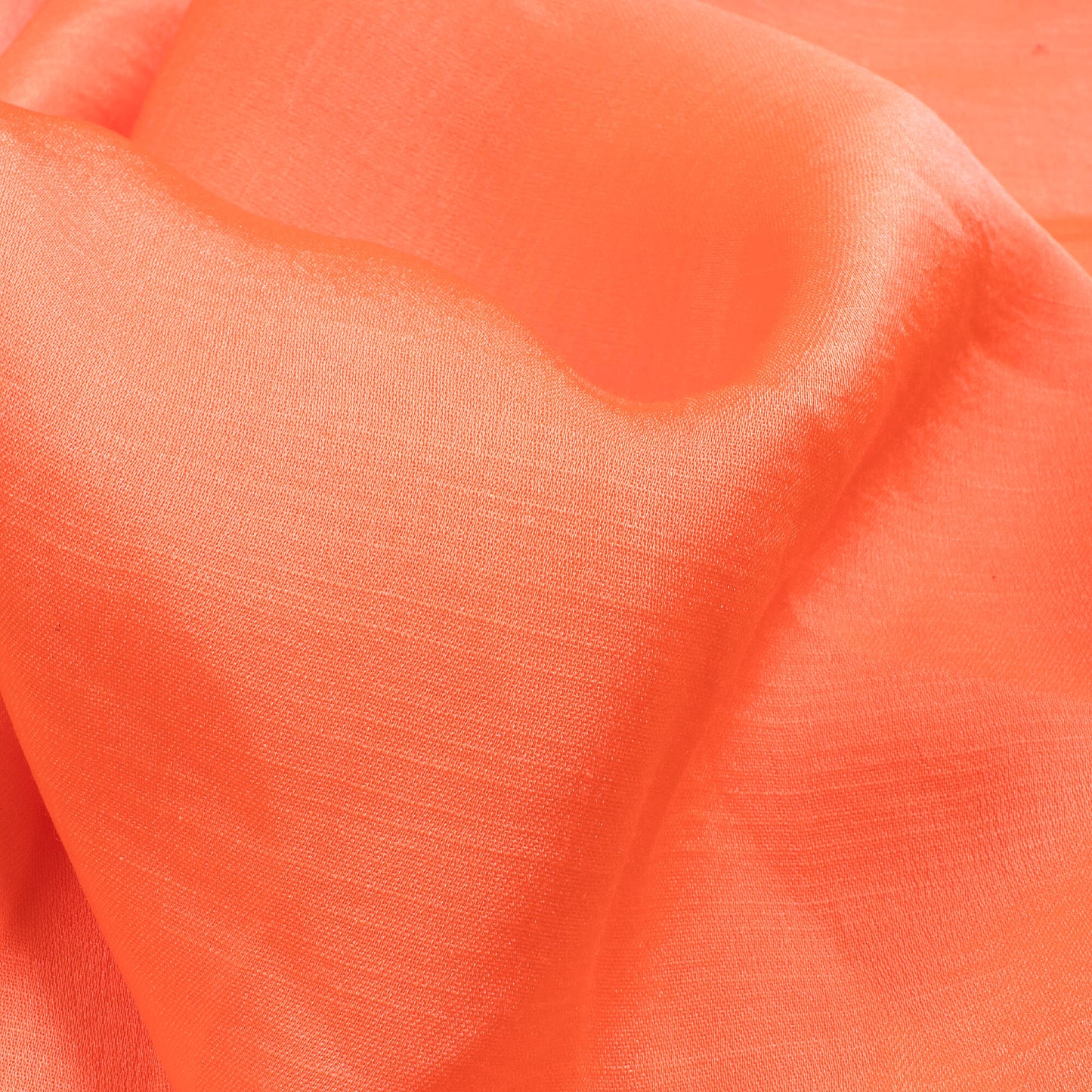Coral Peach Plain Modal Satin Fabric