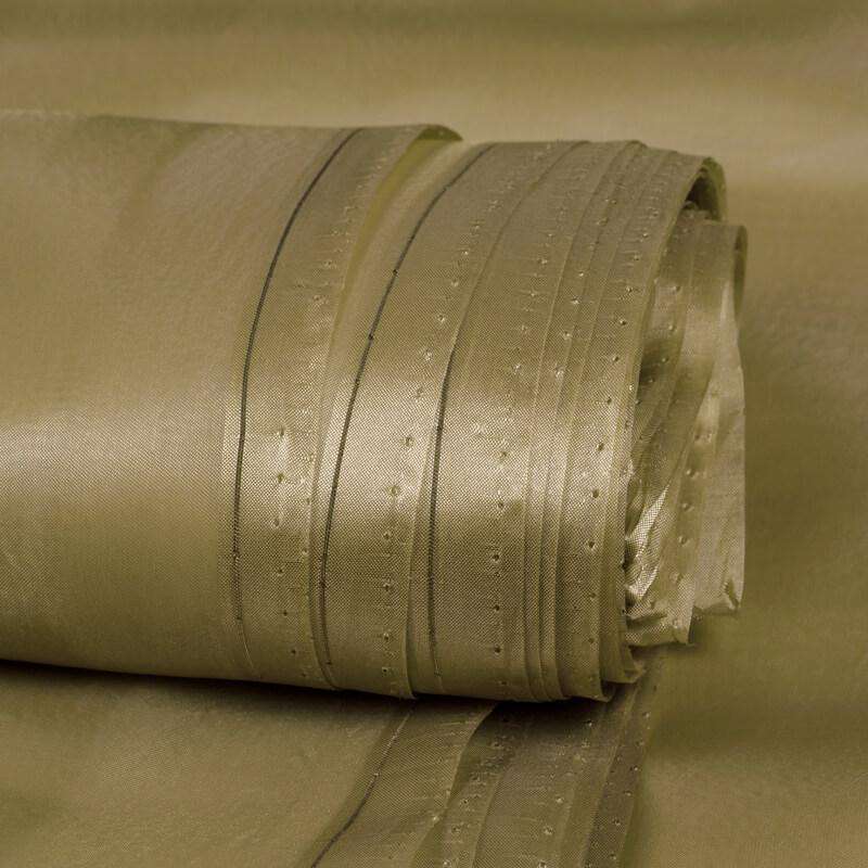 Olive Plain Premium Organza Silk Fabric - Fabcurate