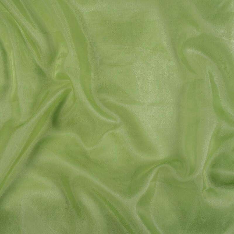 Dark Parrot Green Plain Premium Organza Silk Fabric - Fabcurate
