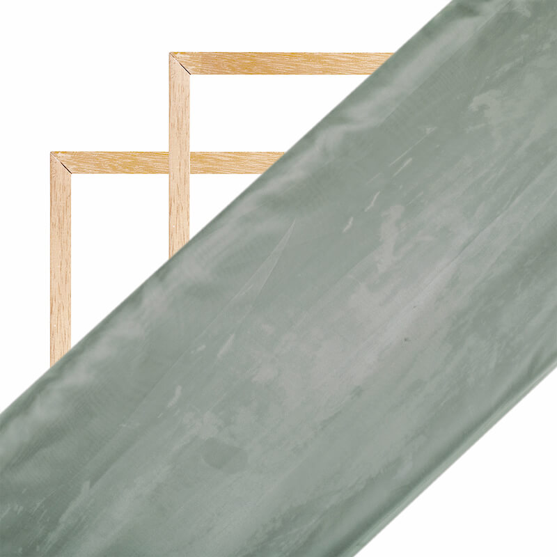 Pewter Grey Plain Premium Organza Silk Fabric - Fabcurate