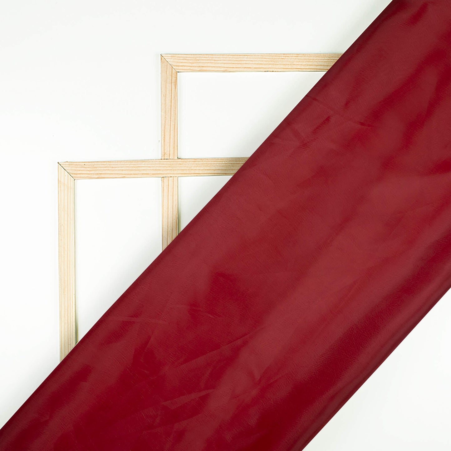 Mahogany Red Plain Premium Organza Silk Fabric - Fabcurate