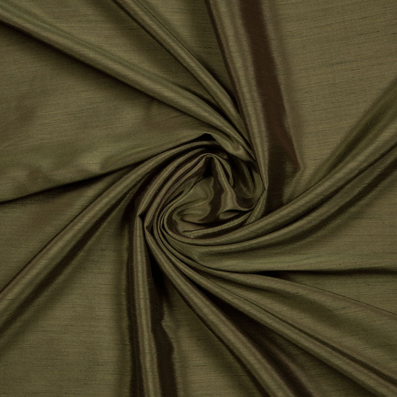 Mehendi Plain Zorba Silk Fabric - Fabcurate