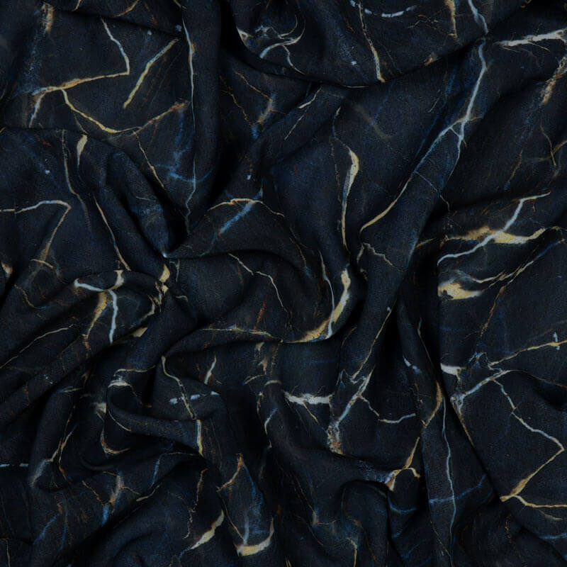 Digital Abstract Print On Chanderi Fabric