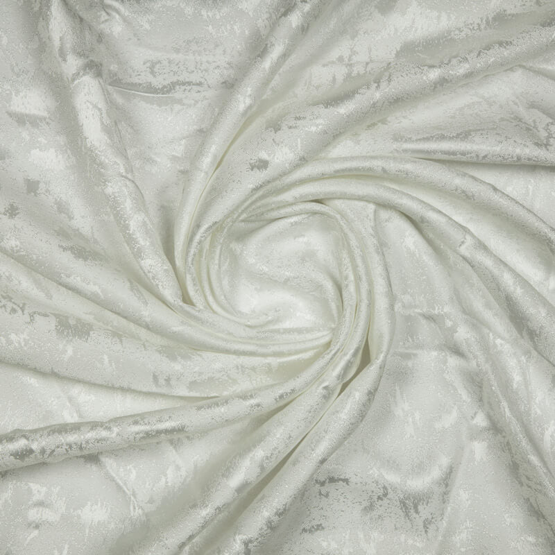 White Ethnic Jacquard Fabric