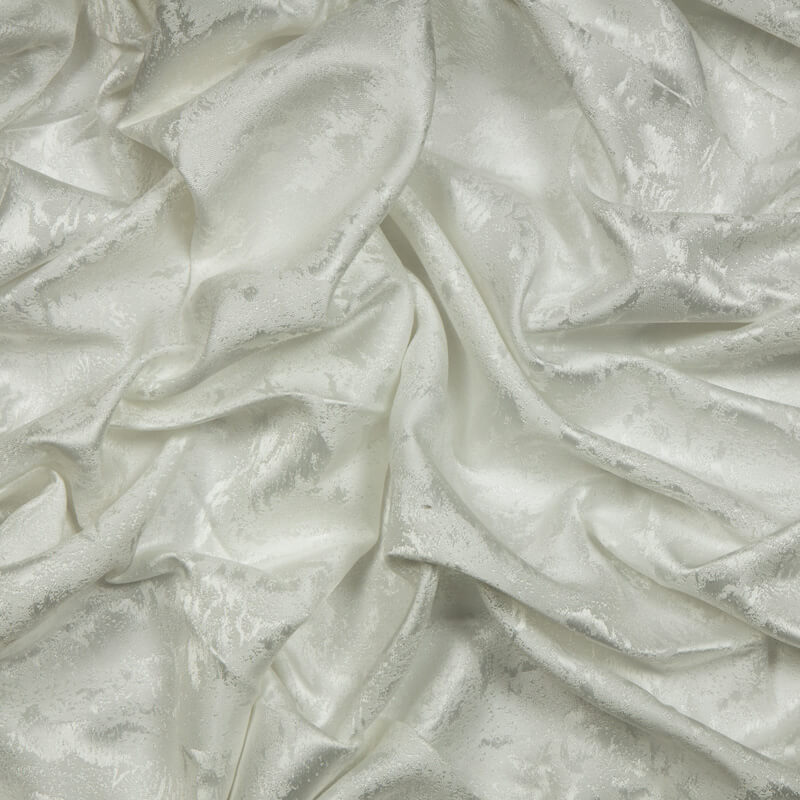 White Ethnic Jacquard Fabric